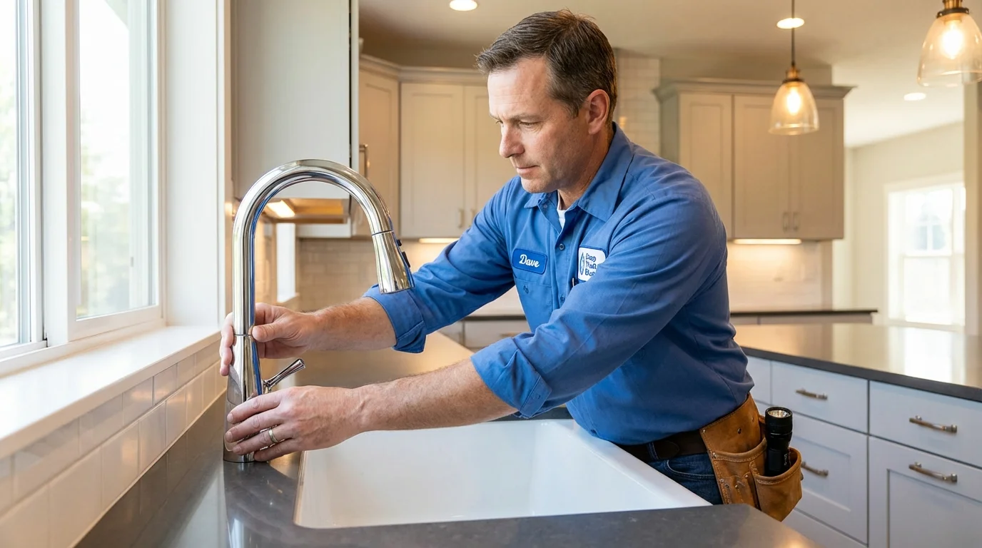 Kitchen faucet installation by Johns Plumbing LLC in Elberta
